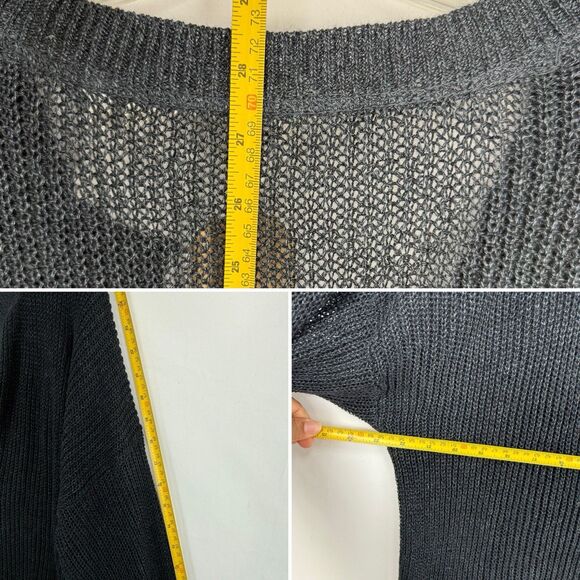 H&M Women’s Dark Blue Deep V Neck Long Sleeve Sweater Pullover Sweatshirt Size L - Picture 10 of 16